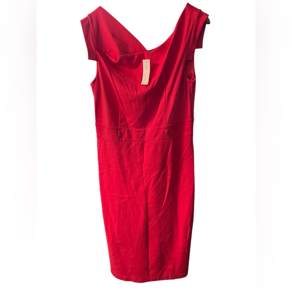 New York & Company Strapless Coral Dress